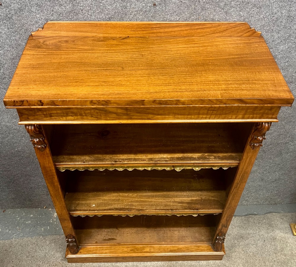 Victorian Walnut Open Bookcase View II