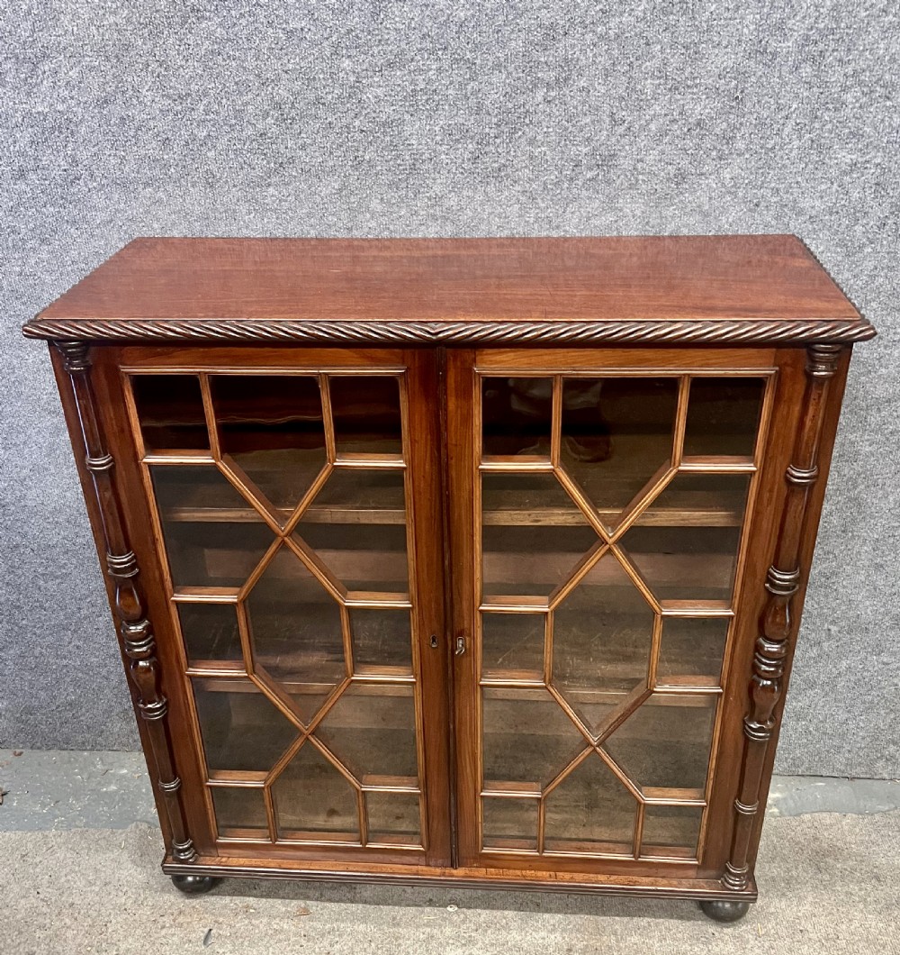 Small Antique Mahogany Bookcase View II