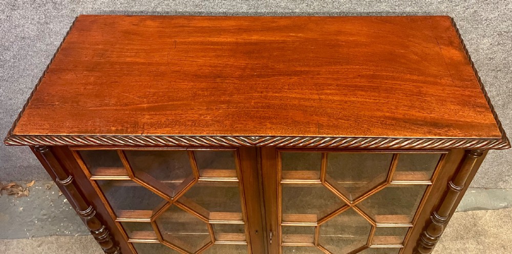 Small Antique Mahogany Bookcase View V