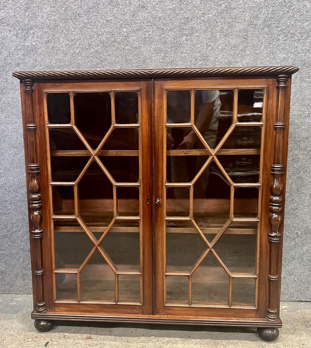 Small Antique Mahogany Bookcase View VII