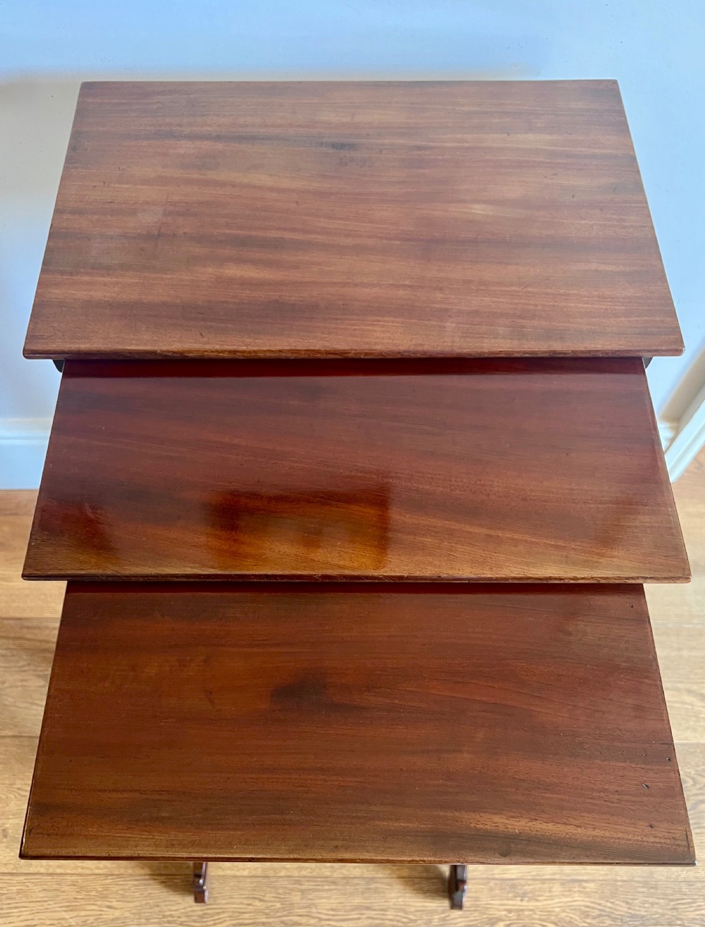 Edwardian Mahogany Nest of 3 Tables View II