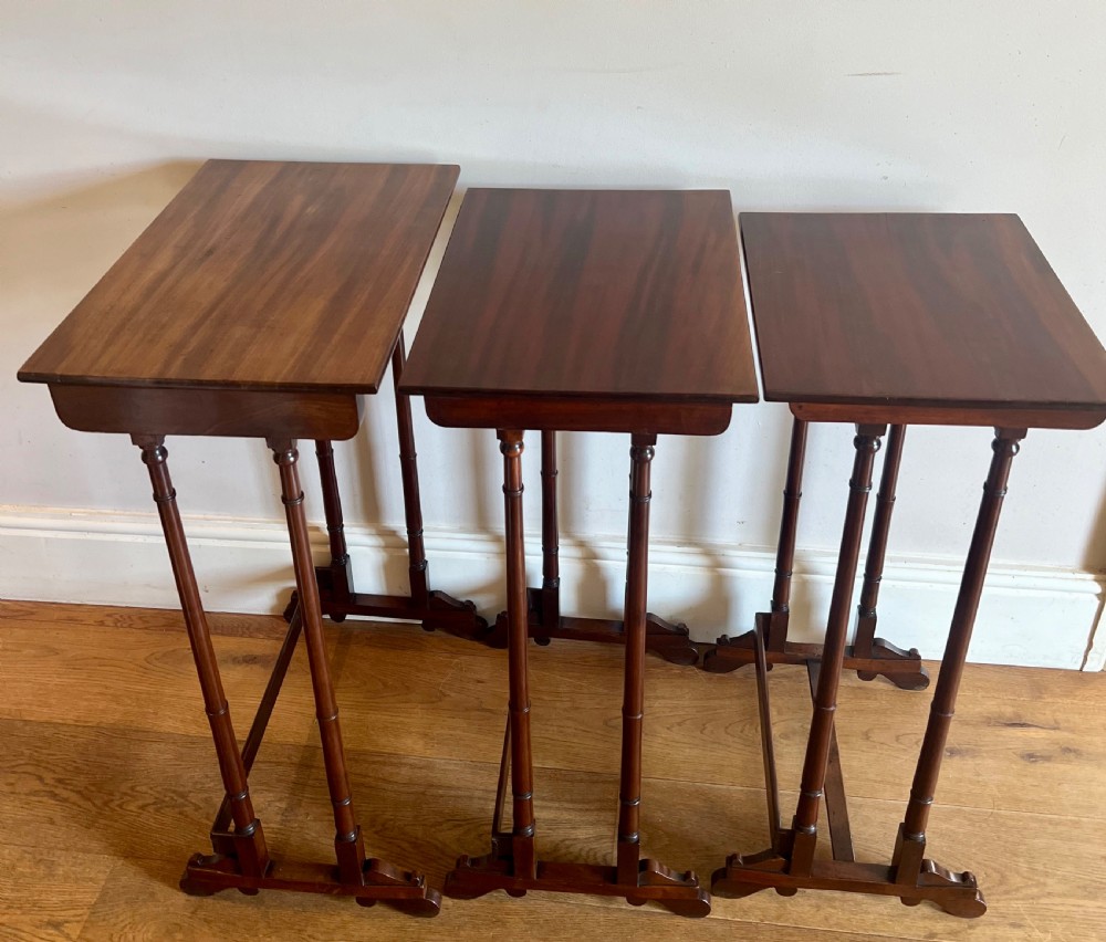Edwardian Mahogany Nest of 3 Tables View III