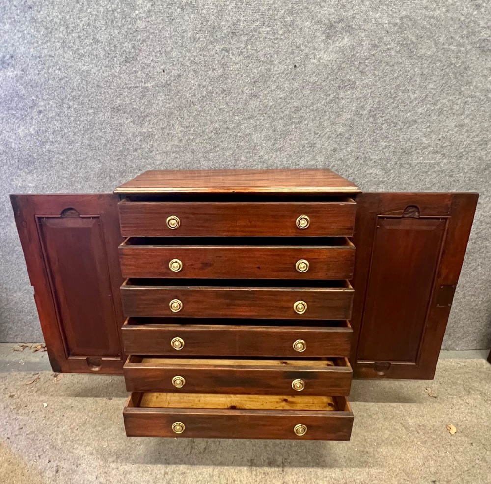 George III Mahogany Collectors or Plan Chest