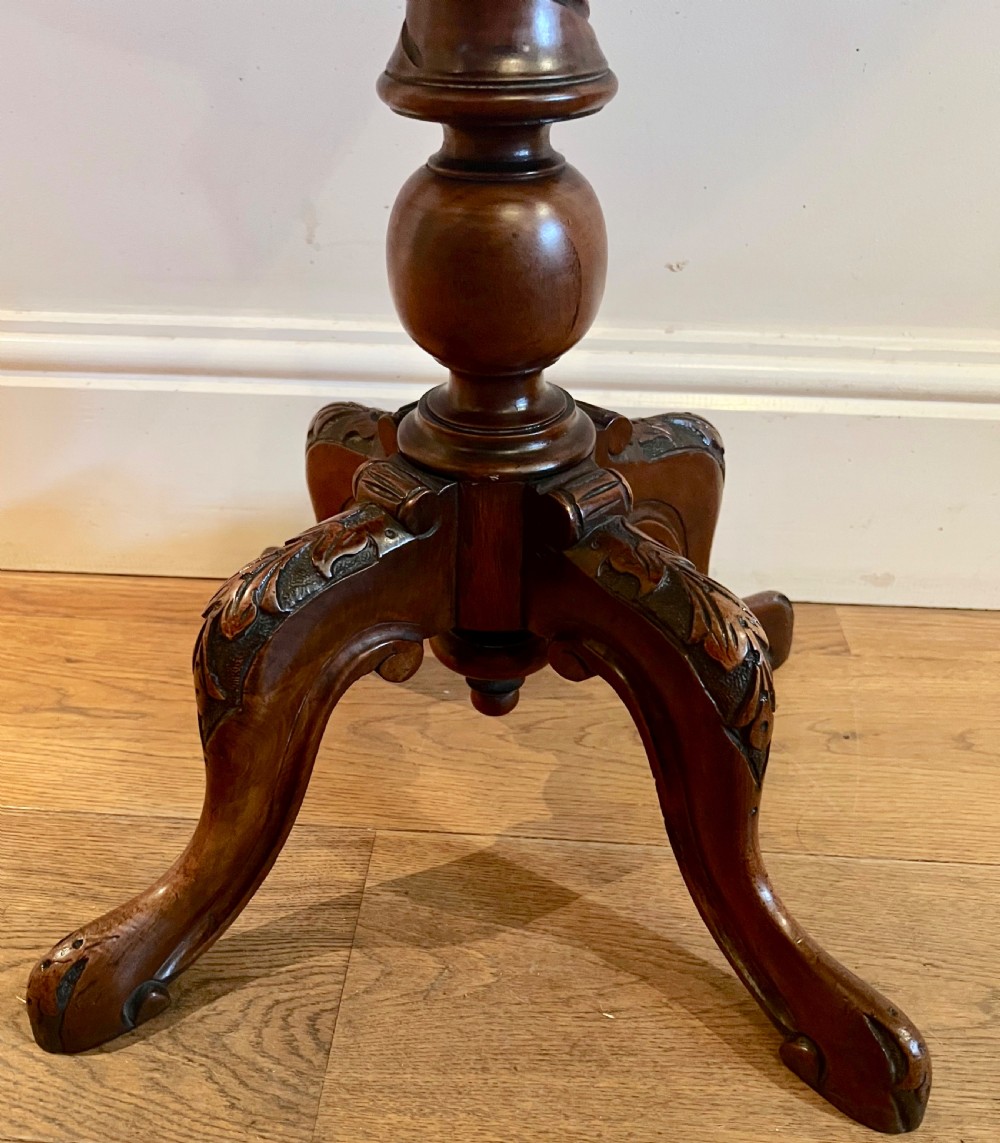 Antique Walnut & Inlaid Chess Table View VII