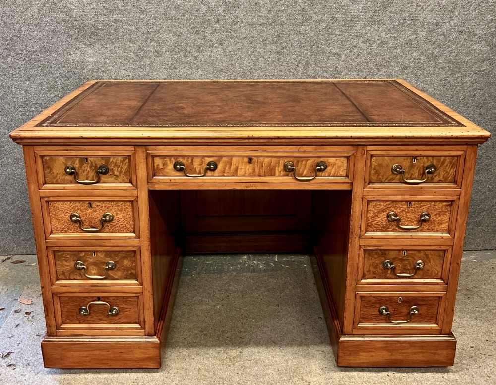 Unusual Freestanding Antique Specimen Wood Desk