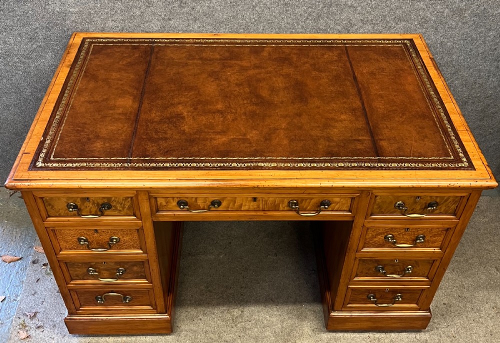 Unusual Freestanding Antique Specimen Wood Desk View II