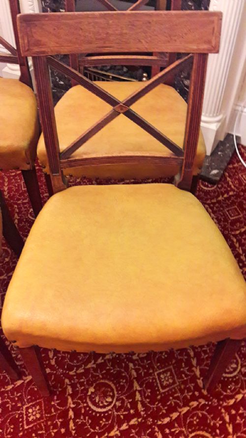 SET 4 SHERATON PERIOD MAHOGANY CHAIRS - ADDITIONAL PHOTO 1