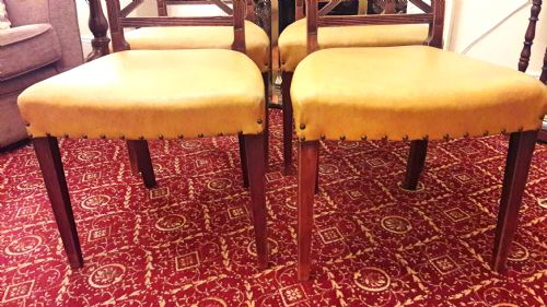 SET 4 SHERATON PERIOD MAHOGANY CHAIRS - ADDITIONAL PHOTO 2