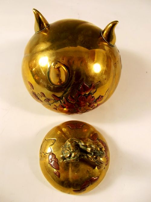 JAPANESE ONLAID MIXED METAL KORO MEIJI PERIOD - ADDITIONAL PHOTO 6