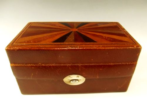 ASPREY MOROCCAN LEATHER SILVER GAMING BOX 1922 - ADDITIONAL PHOTO 1