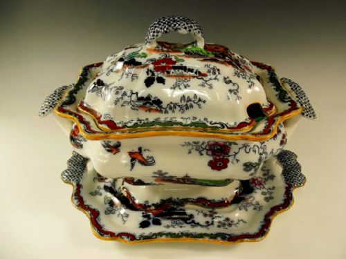 ashworth masons tureen on base c1830 - CATEGORY: ANTIQUE CERAMICS - DATED 1800