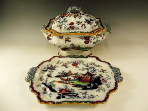 ASHWORTH MASONS TUREEN ON BASE C1830 - ADDITIONAL PHOTO 3