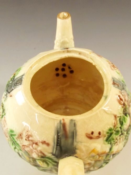 WILLIAM GREATBATCH CREAMWARE FRUIT BASKET TEAPOT 1765 - ADDITIONAL PHOTO 6