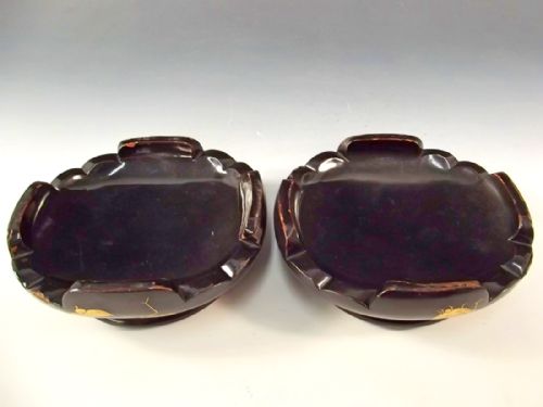 PR JAPANESE LACQUER STANDS GILDED WITH INSECTS MEIJI PERIOD - ADDITIONAL PHOTO 4