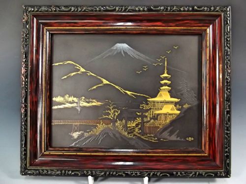 PR JAPANESE FRAMED IRON KOMAI STYLE PLAQUES MEIJI PERIOD - ADDITIONAL PHOTO 1