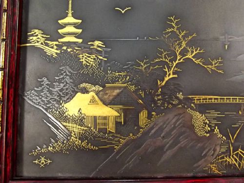 PR JAPANESE FRAMED IRON KOMAI STYLE PLAQUES MEIJI PERIOD - ADDITIONAL PHOTO 5