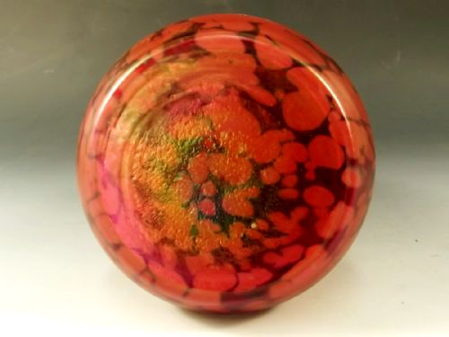 POSHINGER MARBLED IRIDESCENT GLASS GOURD VASE C1910 - ADDITIONAL PHOTO 3
