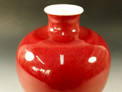 19TH C CHINESE SANG DE BOEUF PORCELAIN VASE - ADDITIONAL PHOTO 1