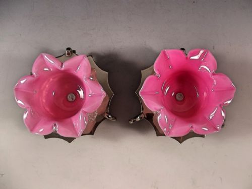 PAIR OF WEBB CASED GLASS SILVER PLATE SALT SERVERS - ADDITIONAL PHOTO 2