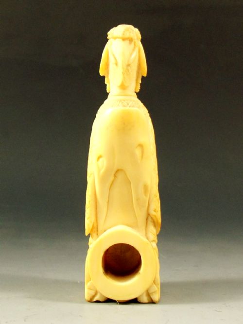 19TH CENTURY CHINESE CARVED IVORY CANE HANDLE - ADDITIONAL PHOTO 2