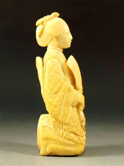 19TH CENTURY CHINESE CARVED IVORY CANE HANDLE - ADDITIONAL PHOTO 3
