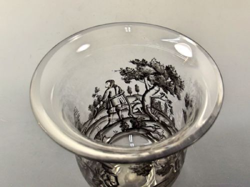 19TH CENTURY BOHEMIAN SCHWARZLOT ENAMEL BEAKER - ADDITIONAL PHOTO 4