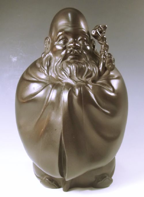 japanese meiji period fukurokuju bronze c1890 - CATEGORY: ANTIQUE METAL - DATED 1890