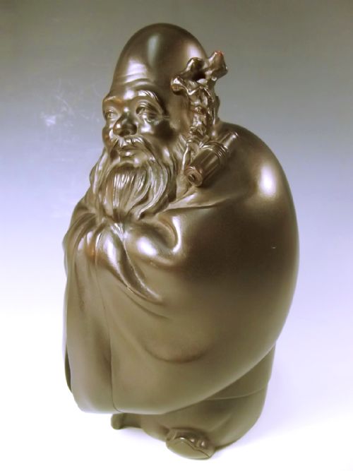JAPANESE MEIJI PERIOD FUKUROKUJU BRONZE C1890 - ADDITIONAL PHOTO 2