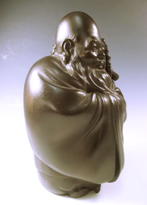 JAPANESE MEIJI PERIOD FUKUROKUJU BRONZE C1890 - ADDITIONAL PHOTO 6