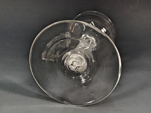 18TH CENTURY GLASS CUSTARD CUP WITH COTTON TWIST STEM - ADDITIONAL PHOTO 6