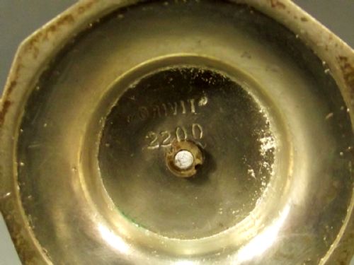 PAIR ART NOUVEAU ORIVIT PEWTER MOUNTED ENAMELLED GLASSES - ADDITIONAL PHOTO 3