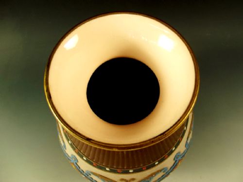 19TH CENTURY METTLACH STONEWARE VASE NO 1829 - ADDITIONAL PHOTO 4