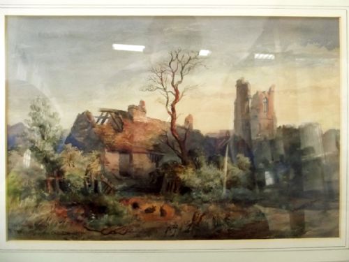 RICHARD PHENEY THE DESERTED VILLAGE 19TH C WATERCOLOUR - ADDITIONAL PHOTO 1