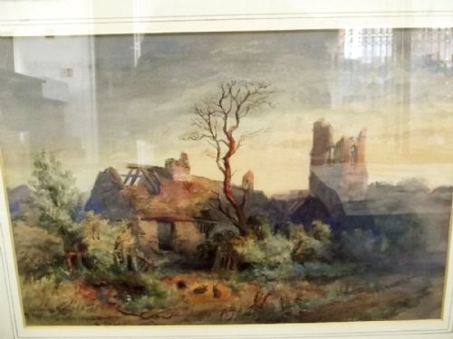 RICHARD PHENEY THE DESERTED VILLAGE 19TH C WATERCOLOUR - ADDITIONAL PHOTO 2