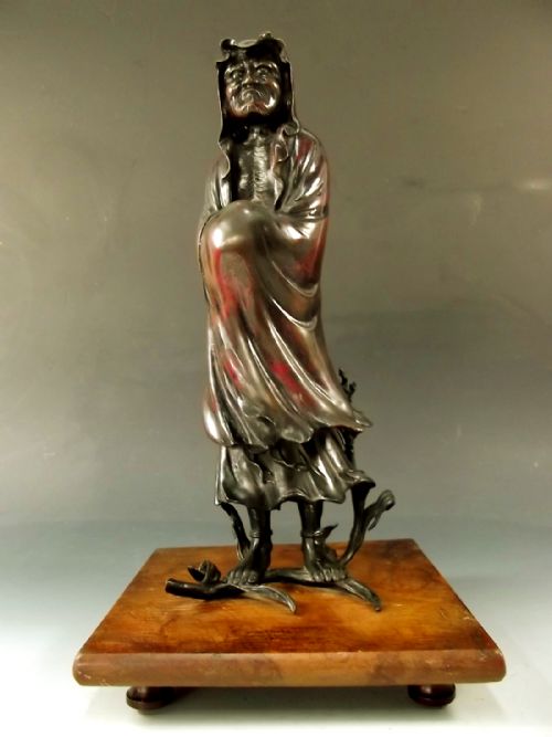 japanese meiji period bronze figure of daruma - CATEGORY: ANTIQUE METAL - DATED 1890