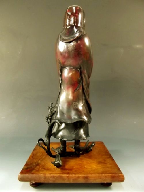 JAPANESE MEIJI PERIOD BRONZE FIGURE OF DARUMA - ADDITIONAL PHOTO 6