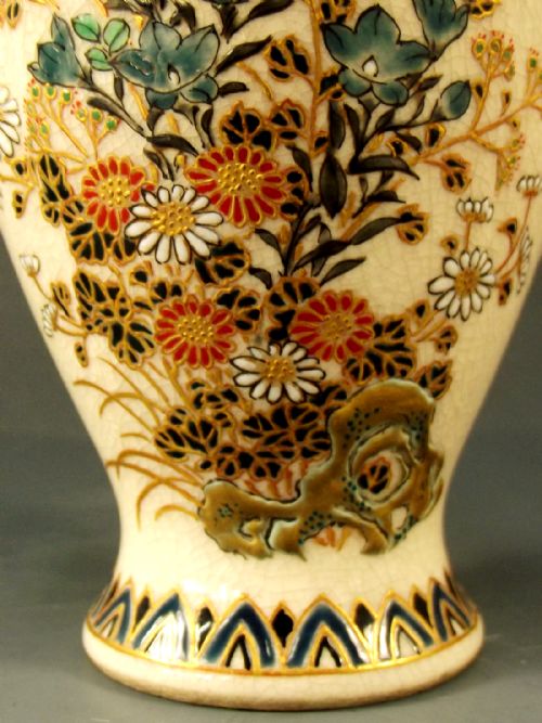 PAIR OF JAPANESE MEIJI PERIOD IMPERIAL SATSUMA VASES - ADDITIONAL PHOTO 8