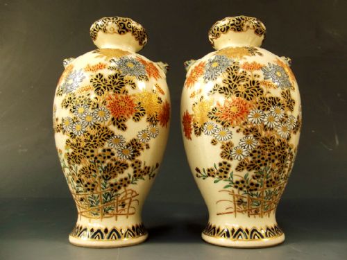 PAIR OF JAPANESE MEIJI PERIOD IMPERIAL SATSUMA VASES - ADDITIONAL PHOTO 11