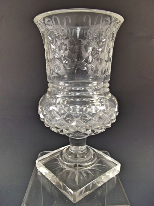 STOURBRIDGE STEVENS WILLIAMS CUT GLASS GOBLET - ADDITIONAL PHOTO 1
