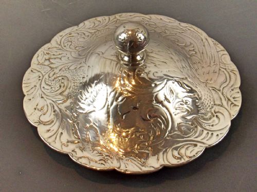 ELKINGTON STERLNIG SILVER THOMAS WEBB CAMEO GLASS JAR COVER 1886 - ADDITIONAL PHOTO 8