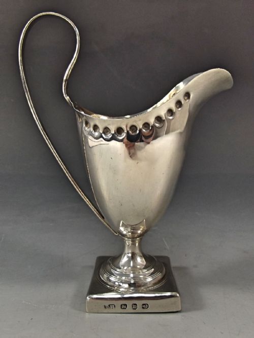 victorian hallmarked silver cream jug 1896 - CATEGORY: ANTIQUE SILVER - DATED 1890