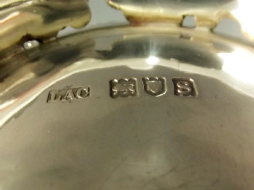 HALLMARKED STERLING SILVER PIERCED BASKET 1913 - ADDITIONAL PHOTO 5