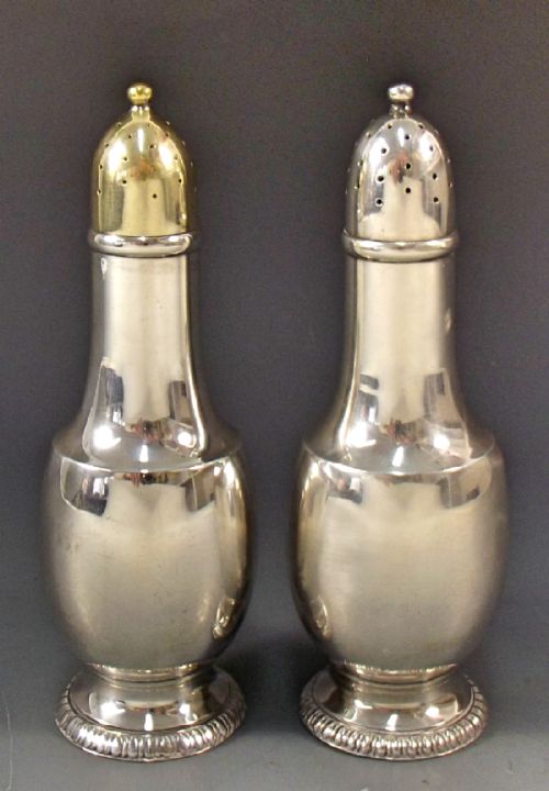 pair of tiffany co sterling silver sugar castors c1880 - CATEGORY: ANTIQUE SILVER - DATED 1880