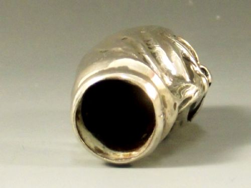 19TH CENTURY STERLING SILVER CANE HANDLE OF MESTOPHELES - ADDITIONAL PHOTO 4