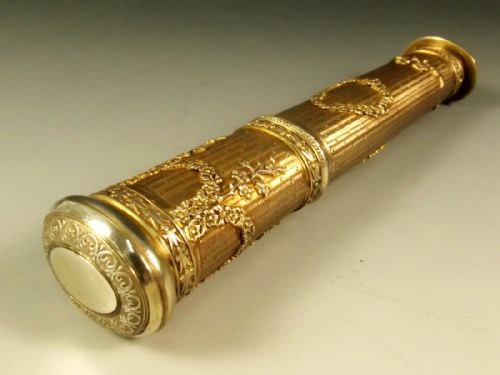 19TH CENTURY FRENCH SILVER GILT QUILL HOLDER SEAL - ADDITIONAL PHOTO 2