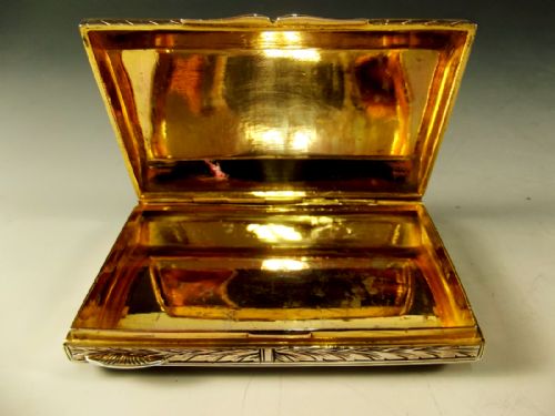 19TH CENTURY CONTINENTAL SILVER MALACHITE SNUFF BOX - ADDITIONAL PHOTO 7