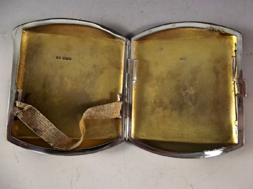 CONTINENTAL STERLING SILVER ENAMEL FLORAL CIGARETTE CASE - ADDITIONAL PHOTO 5