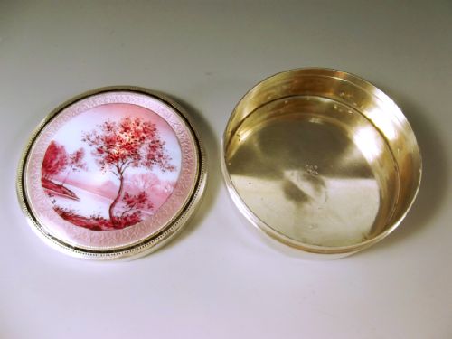 FRENCH SILVER ENAMEL LANDSCAPE BOX - ADDITIONAL PHOTO 2