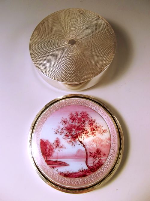 FRENCH SILVER ENAMEL LANDSCAPE BOX - ADDITIONAL PHOTO 3