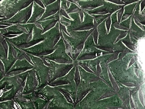 R LALIQUE STAINED GREEN GLASS VASES BOWL - ADDITIONAL PHOTO 5